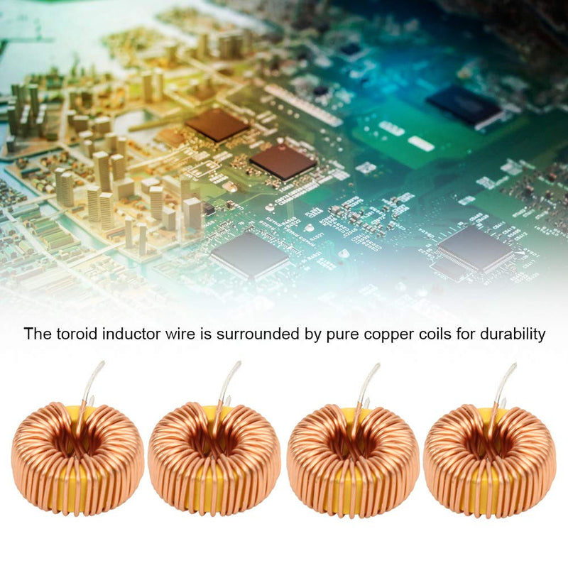  [AUSTRALIA] - 20PCs vertical toroid wind inductor wire, 5026 100UH 6A 0.6mm copper inductor coil for PCB, stable performance and durability