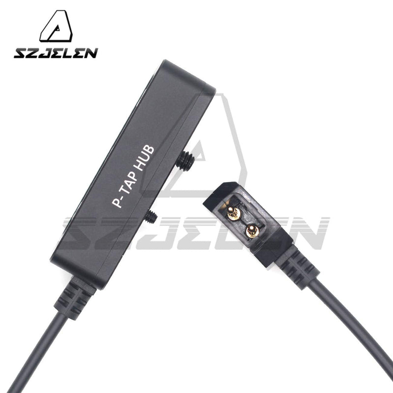  [AUSTRALIA] - SZJELEN Metal Triple P-TAP D-tap Splitter,D-tap to 3ports D-tap P-tap Splitter Cable for Photography Power,Dtap Three-Way Splitter (Black Straight Cable) Black Straight Cable