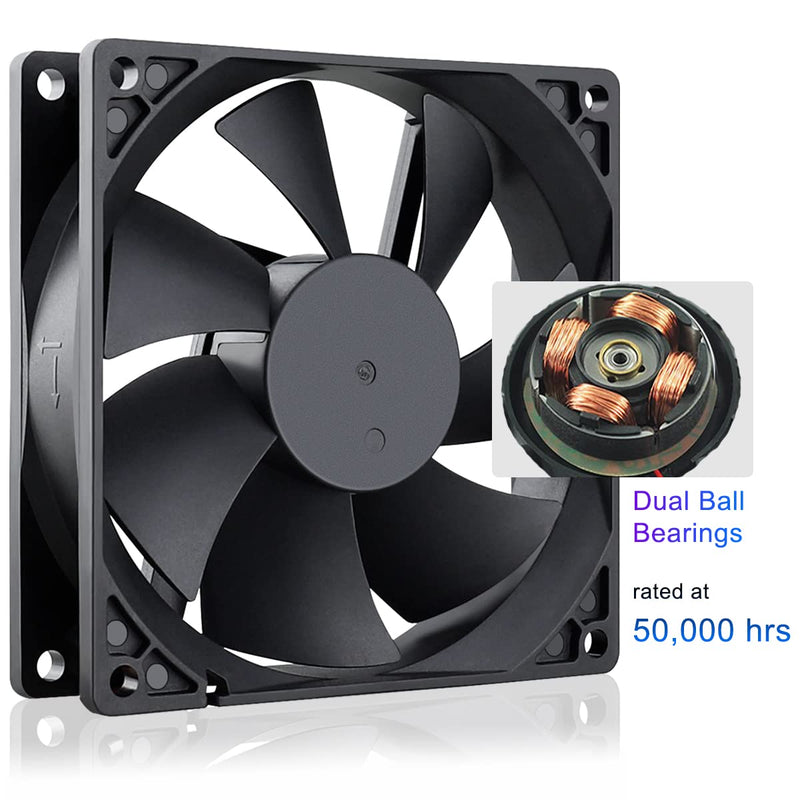  [AUSTRALIA] - GDSTIME 92mm x 92mm x 25mm 12V Dual Ball Bearings Brushless Cooling Fan Dual Ball Bearing