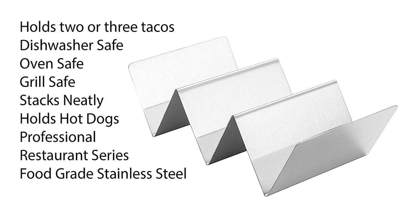  [AUSTRALIA] - Taco Holder - Taco Holders - Taco Stand - Taco Tray - Taco Rack - Stainless Steel Taco Holder (6 Pack with handles) 6 Pack with handles