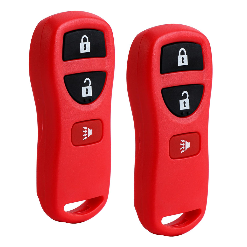  [AUSTRALIA] - Keyless Entry Remote Control Car Key Fob 3 Buttons Replacement for Infiniti Nissan Armada Frontier Murano Pathfinder Quest Sentra Titan Versa Xterra| FX35 FX45 QX4 KBRASTU15 (2 Pack) Red