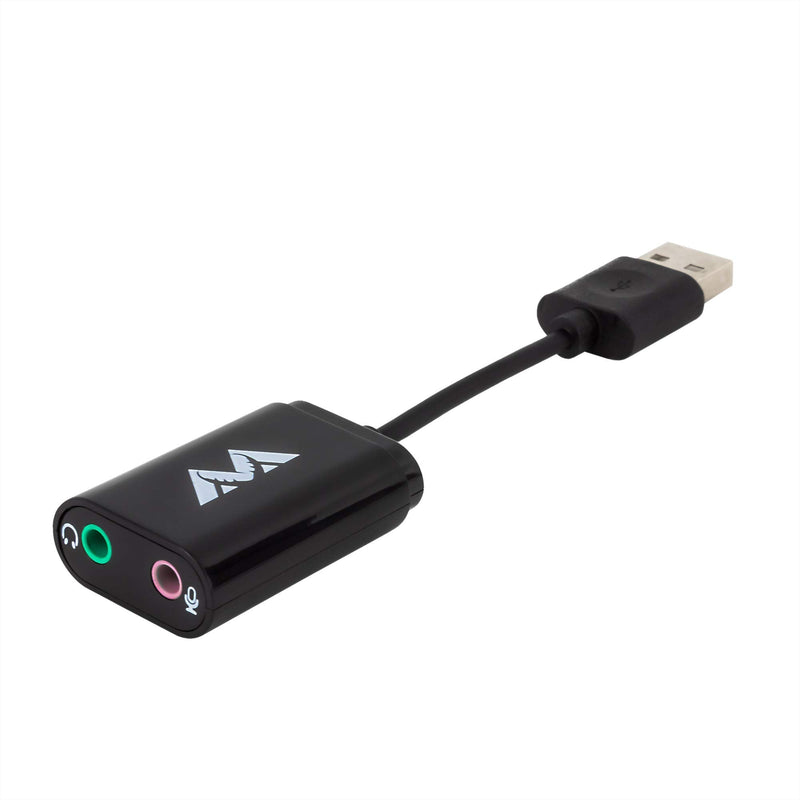  [AUSTRALIA] - Antlion Audio USB Stereo Sound Card Adapter for Microphones and Headphones Compatible with PCs, PS4, and USB-Ready Devices Type-A USB to 3.5mm Audio and Mic Jacks
