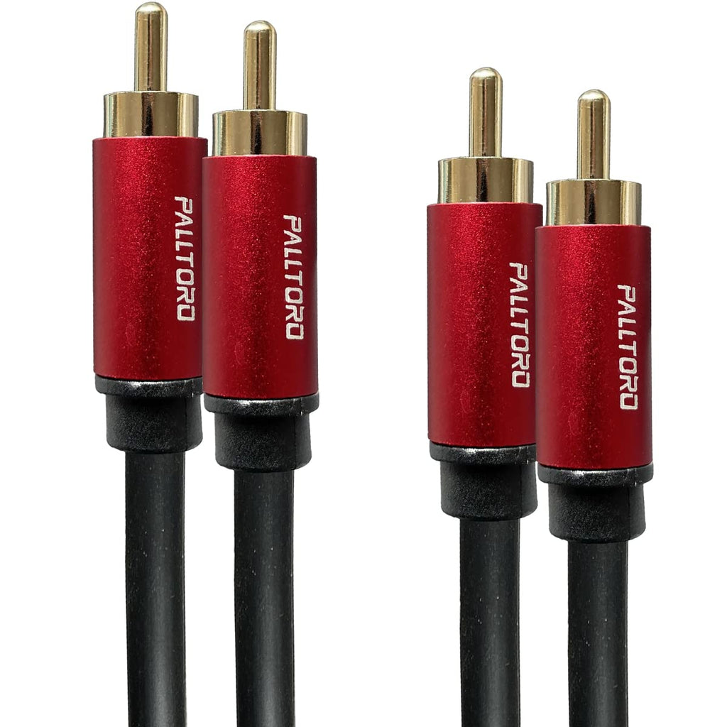  [AUSTRALIA] - PALLTORO 2 RCA Cable, [ Hi-Fi, Double Shielded ] 2RCA Male to Male RCA Audio Stereo Subwoofer Cable for Home Theater, HDTV, Amplifiers, Hi-Fi Systems, Speakers (1m/3.2ft) 1m/3.2ft