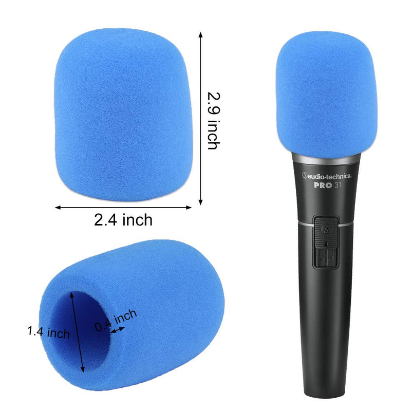  [AUSTRALIA] - 13 Pack Thick Handheld Stage Microphone Windscreen Foam Cover Karaoke DJ (13 Color)