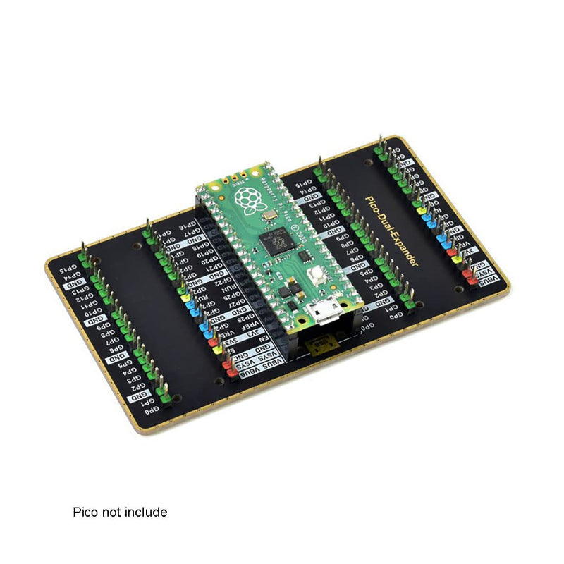  [AUSTRALIA] - Coolwell Dual GPIO Expander for Raspberry Pi Pico Board, Two Sets of Male Headers for Directly Connecting Expansion Modules Pico-Dual-Expander