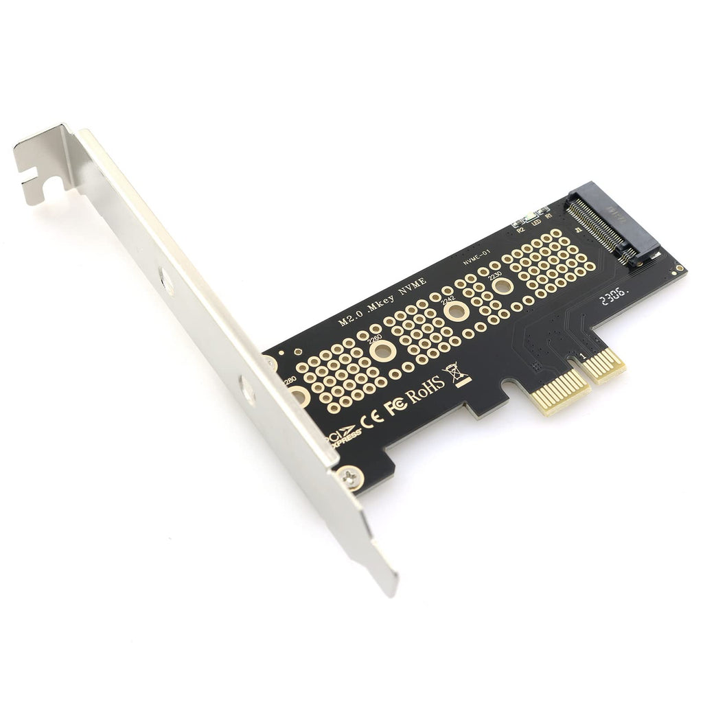  [AUSTRALIA] - Lind Kitchen PCIE to M.2 Riser Card PCIE-EX1 NVME to PCI-E 4.0 Low Profile PCI-E 3.0 x1 Lane to M.2 NGFF M-Key SSD Nvme AHCI PCI Express Adapter Card