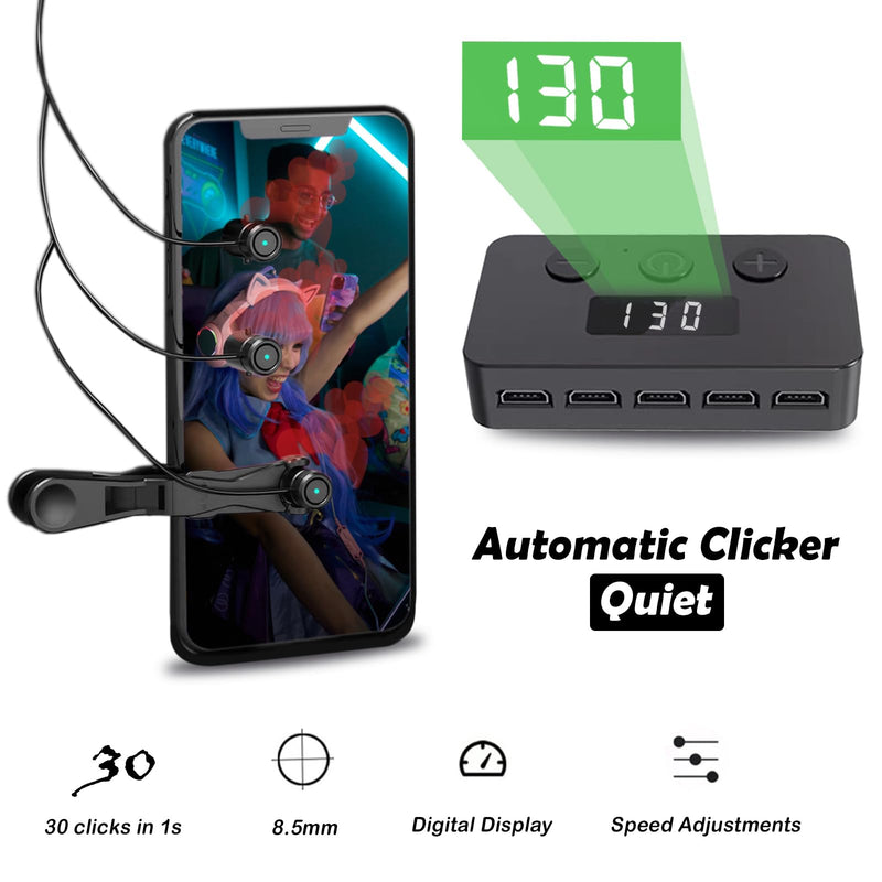  [AUSTRALIA] - Auto Clicker for iPhone iPad, Simulated Finger Continuous Clicking, Phone Screen Device Speed Clicker for Android IOS, Adjustable Automatic Physical Tapper,Suitable for Games, Live Broadcasts, Reward Tasks（1 Second Fastest 30 Times） F2
