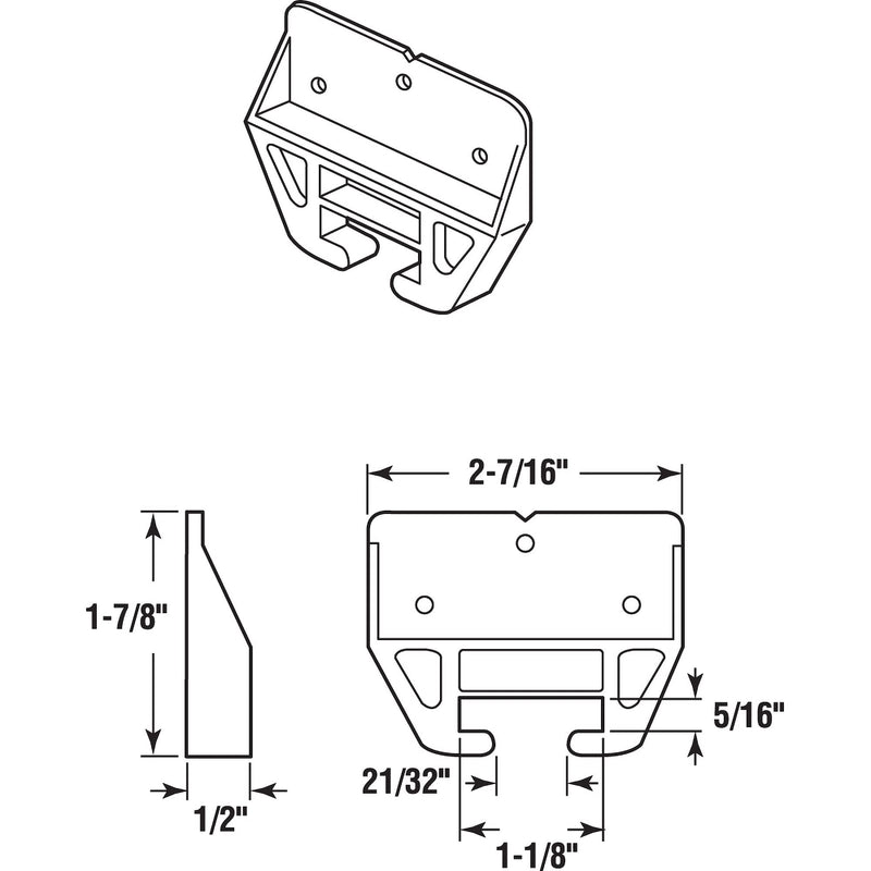 Slide-Co 221376 Drawer Track Guide & Glides, White - LeoForward Australia