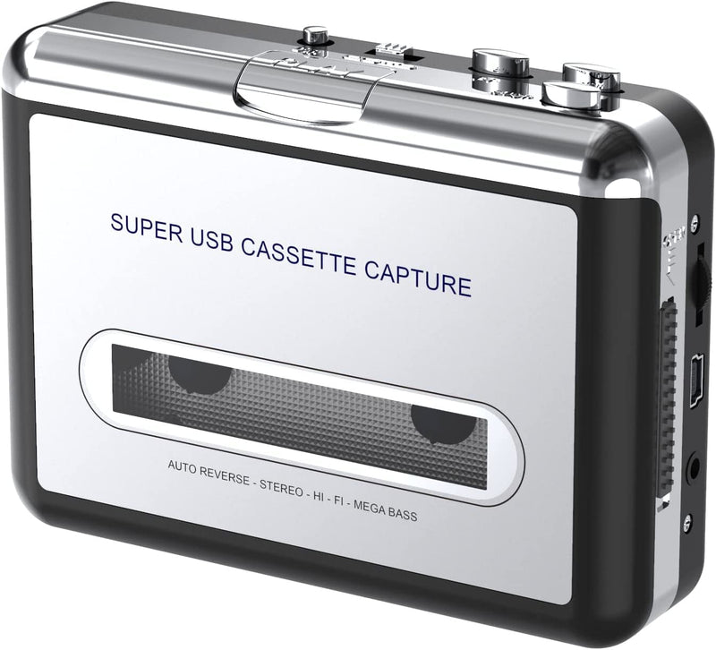  [AUSTRALIA] - DigitNowCassette Tape To CD Converter Via USB,Portable USB Cassette Player Capture MP3 Audio Music,Compatible With Laptop and Personal Computer,Convert Walkman Tape Cassette To MP3 Format