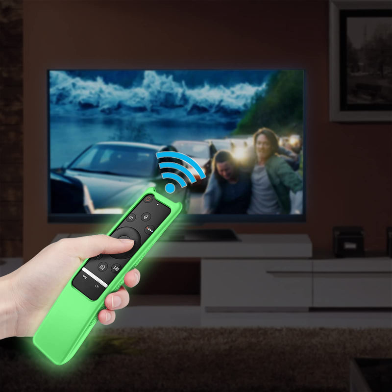 Fintie Protective Case Compatible Samsung Smart TV Remote Controller BN59 Series, CaseBot Light Weight Kids-Friendly Anti Slip Shock Proof Silicone Cover, Green-Glow in The Dark - LeoForward Australia