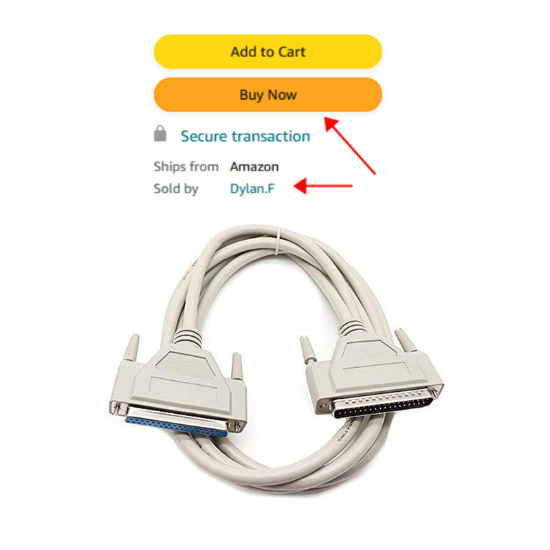  [AUSTRALIA] - Yohii DB37 Serial Extension Cable 37 Pin 3m/10ft Male to Female for PC Printer Network Modem M to F 10FT