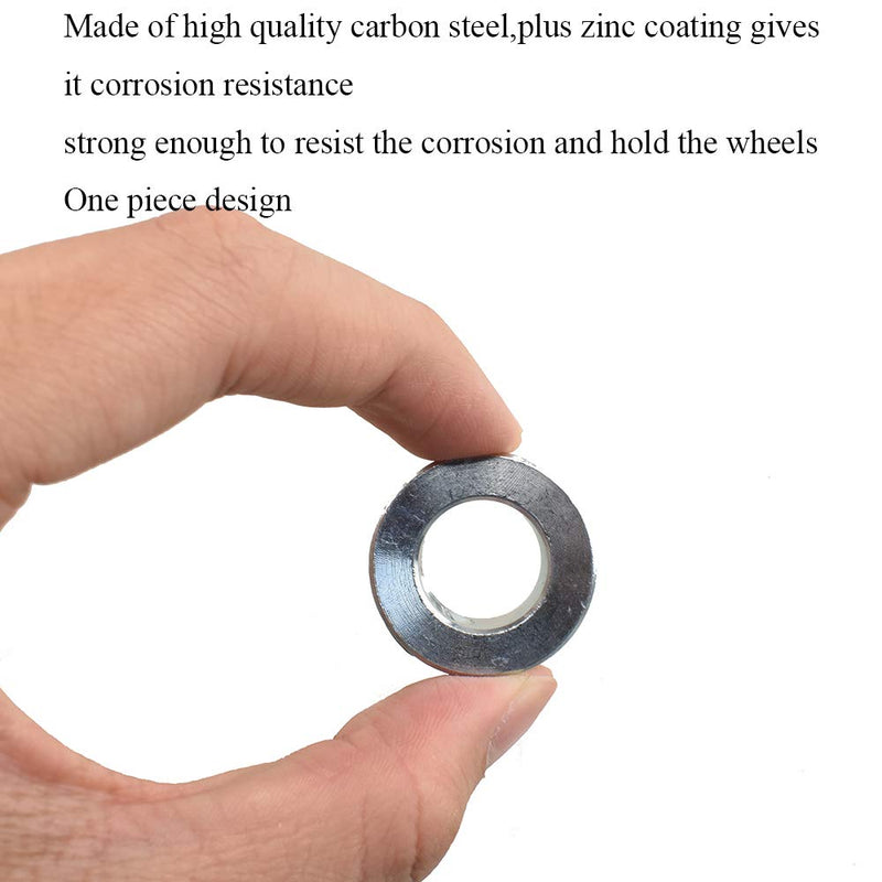  [AUSTRALIA] - Hahiyo Set Screw Shaft Collars One Piece Design Bore Zinc Plated Carbon Steel Solid Collar 3/4 inches Inside Dia Bright Finish Corrosion Resistant 4 Piece Heavy Duty for Dolly Wheel Handtruck Tire Zinc-3/4"×1-1/4"-4Pcs