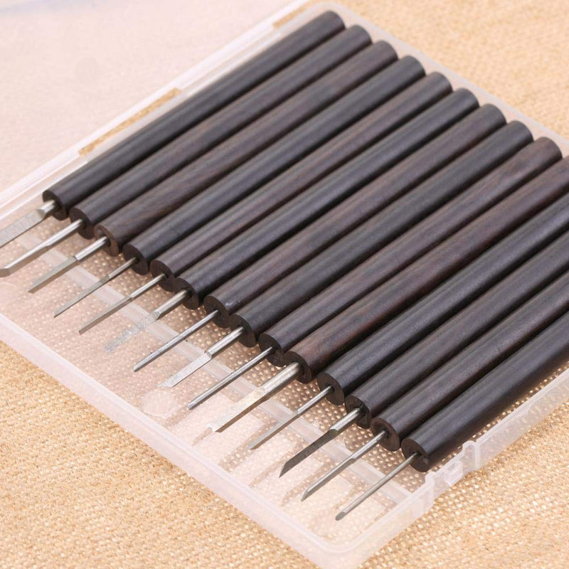  [AUSTRALIA] - 14PCS Carving Kit,Professional Wood Carving Chisel Set Hand Carving Knife DIY Woodworking Olive Nut Walnut Engraving Tool Set