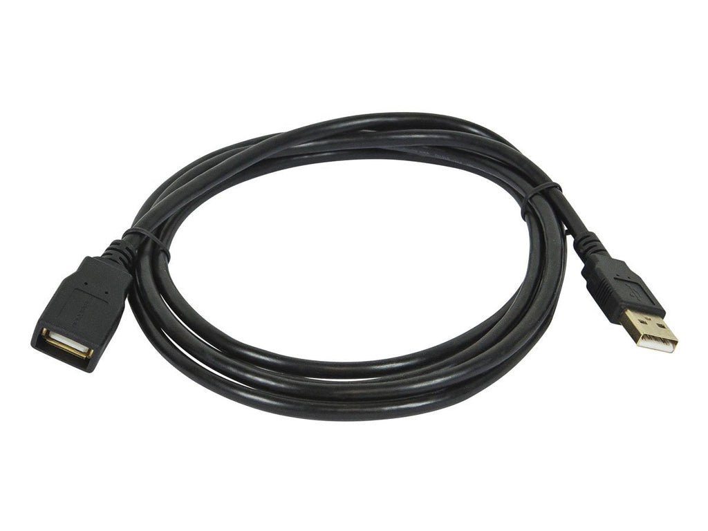  [AUSTRALIA] - Monoprice 15-Feet USB 2.0 A Male to A Female Extension 28/24AWG Cable (Gold Plated) (105435),Black