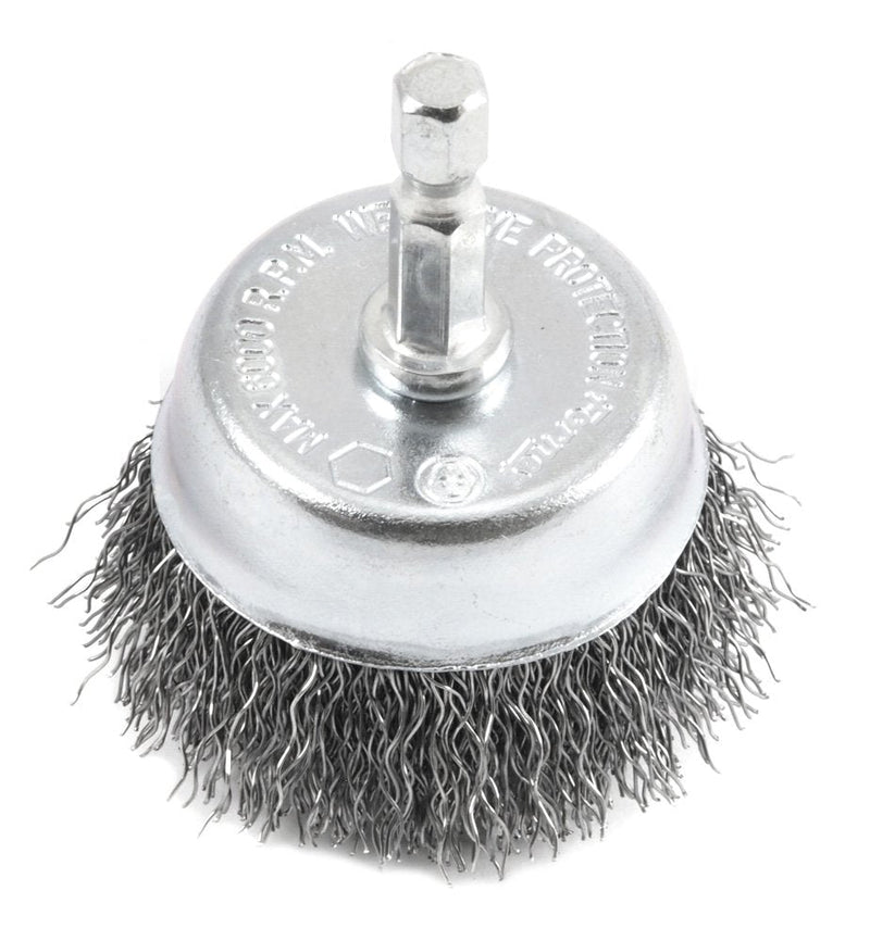  [AUSTRALIA] - Forney 72729 Wire Cup Brush, Coarse Crimped with 1/4-Inch Hex Shank, 2-Inch-by-.012-Inch Steel