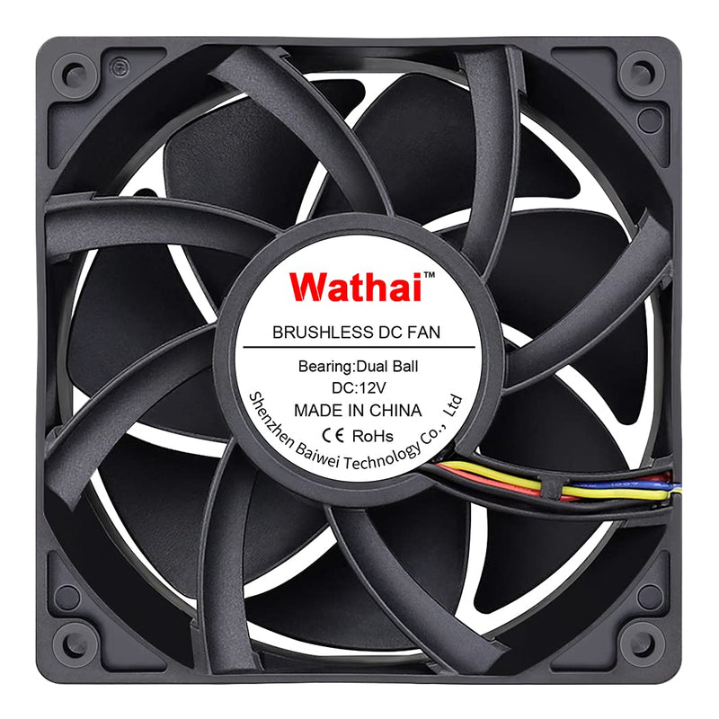  [AUSTRALIA] - Wathai 12038 120mm x 38mm PWM Computer PC Case Fans 5300rpm High Airflow 12V 4pin FG DC Brushless Cooling Fan 12V 4Pin Ball