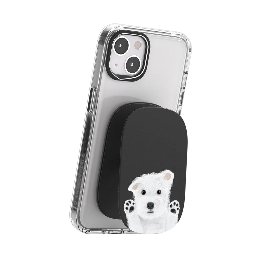  [AUSTRALIA] - RHINOSHIELD GRIPMAX Compatible with MagSafe - Grip, Stand, and Selfie Holder for Phones and Cases, Repositionable and Durable, Best paired with RHINOSHIELD Phone Cases for MagSafe- Puppy Love