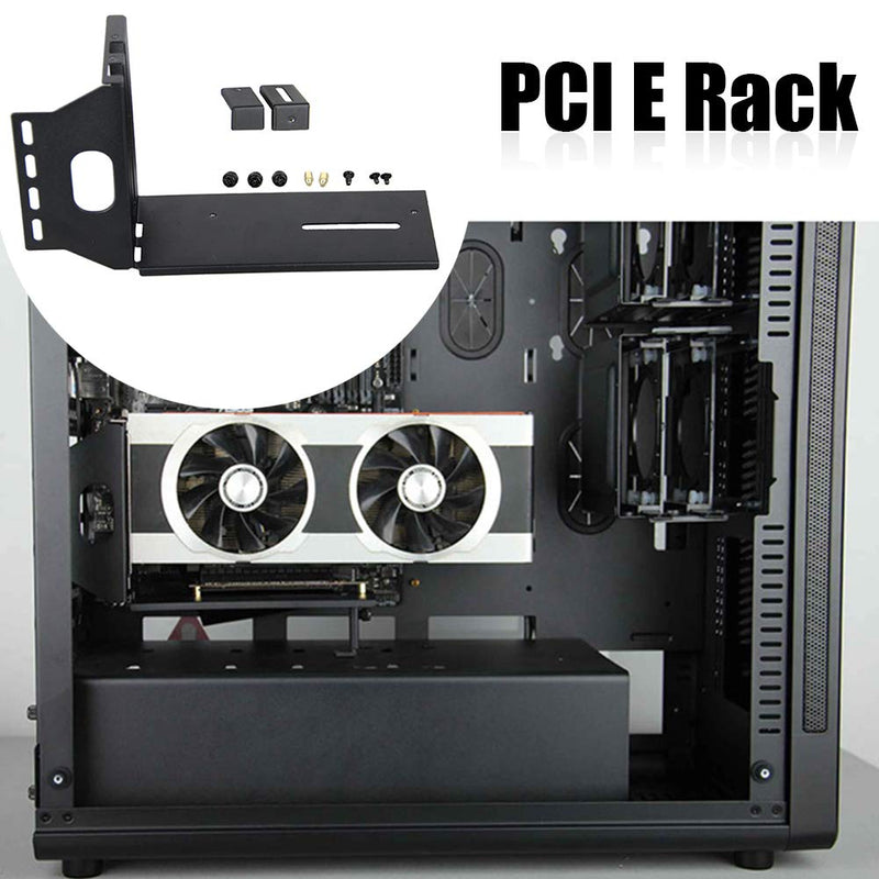  [AUSTRALIA] - CALIDAKA GPU Vertical Mount Bracket, Flexible Vertical PCI E Bracket, Multi-Angle Adjustment Vertical Graphics Card Holder Bracket Support,GPU Mount,Video Card VGA Support Kit Black