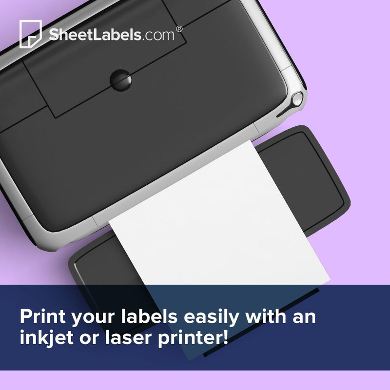 Sticker Paper, Premium Matte, 8.5" x 11" Laser or Inkjet Printing, Machine Paper 25 Labels - LeoForward Australia