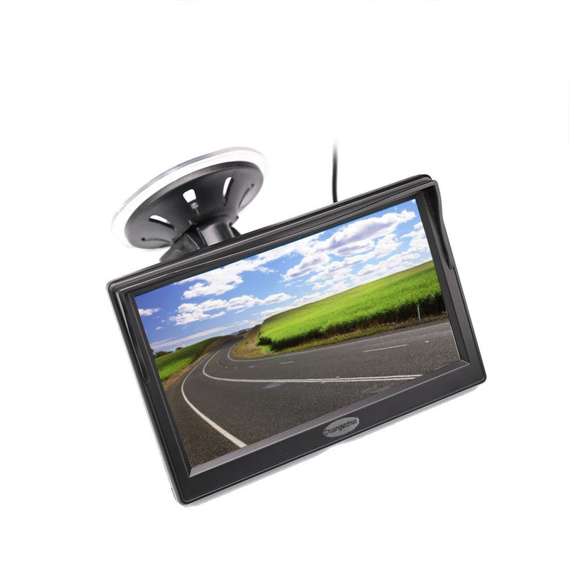  [AUSTRALIA] - 5’’ Inch TFT LCD Car Color Rear View Monitor Screen for Parking Rear View Backup Camera with 2 Optional Bracket(Suckers Mount and Normal Adhesive Stand)