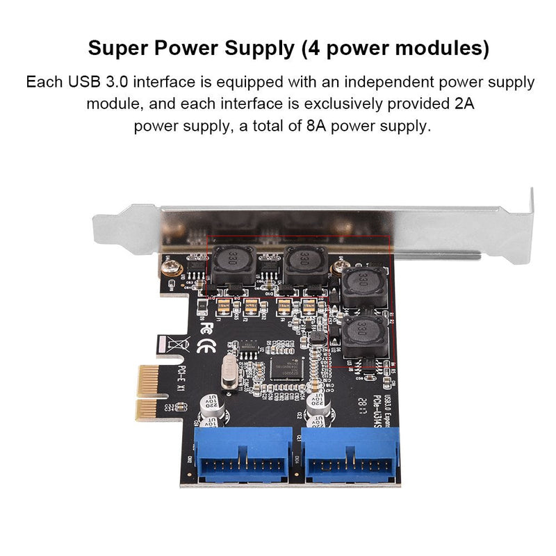  [AUSTRALIA] - Mini PCI E PCI Express USB 3.0 Expansion Card to Internal 2 Port 19Pin Header Fast 5Gbps PCI Express USB 3.0 Card Adapter with Low Profile for winXP , win7 win8 win8.1 win10