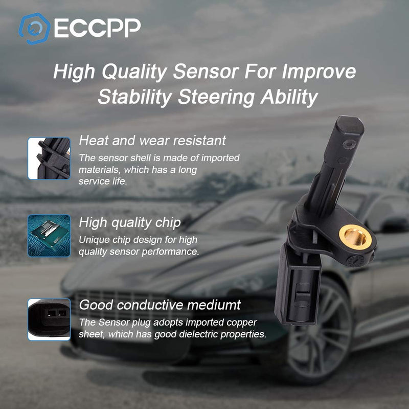 ECCPP Rear Left Right ABS Wheel Speed Sensor ABS Sensor Brake Sensor Fit for A3/A3 Quattro/TT, for VW Jetta/Beetle/Passat/Tiguan/Golf/GTI/Passat/R32 ALS468 ALS469 Set of 2 - LeoForward Australia