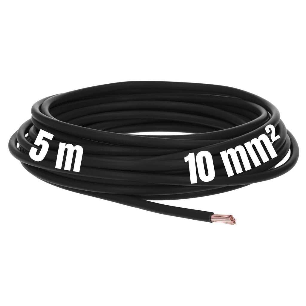  [AUSTRALIA] - 5 meters Lapp 4520015 H07V-K 10 mm² black I wiring cable I flexible core cable I PVC single core I stranded wire 10mm2 I wiring