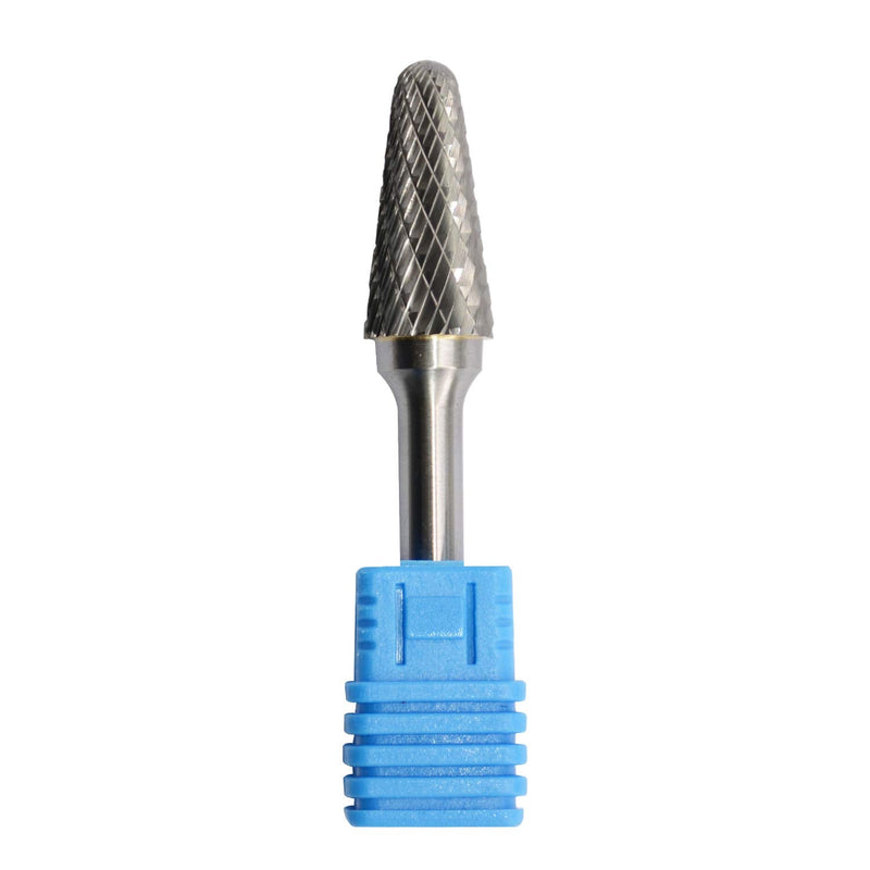  [AUSTRALIA] - SL-4 Tungsten Carbide Burr Rotary File Taper Shape with Radius End Double Cut with 1/4"Shank for Die Grinder Drill Bit