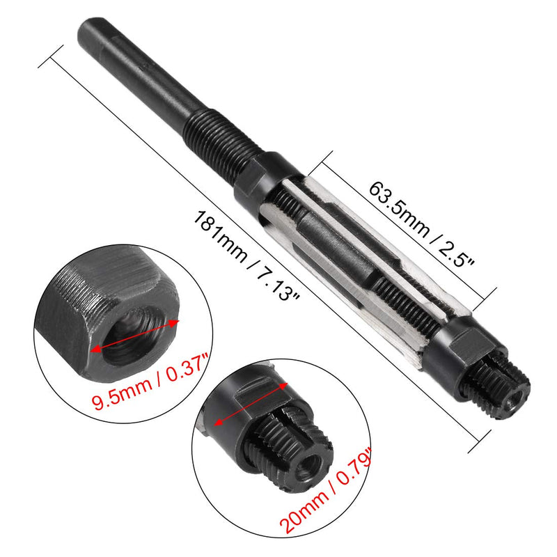  [AUSTRALIA] - uxcell Adjustable Hand Reamer 19-21mm High Speed Steel H8 6 Straight Flutes Milling Cutter Tool