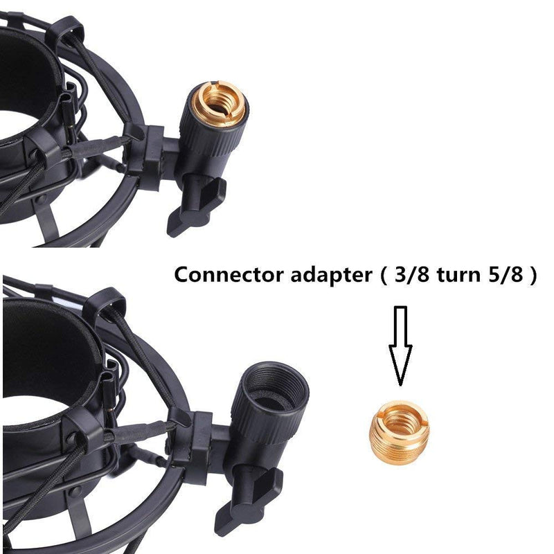  [AUSTRALIA] - Microphone Shock Mount with Pop Filter, Mic Anti-Vibration Suspension Shock Mount Holder Clip for Diameter 46mm-53mm Microphone Black