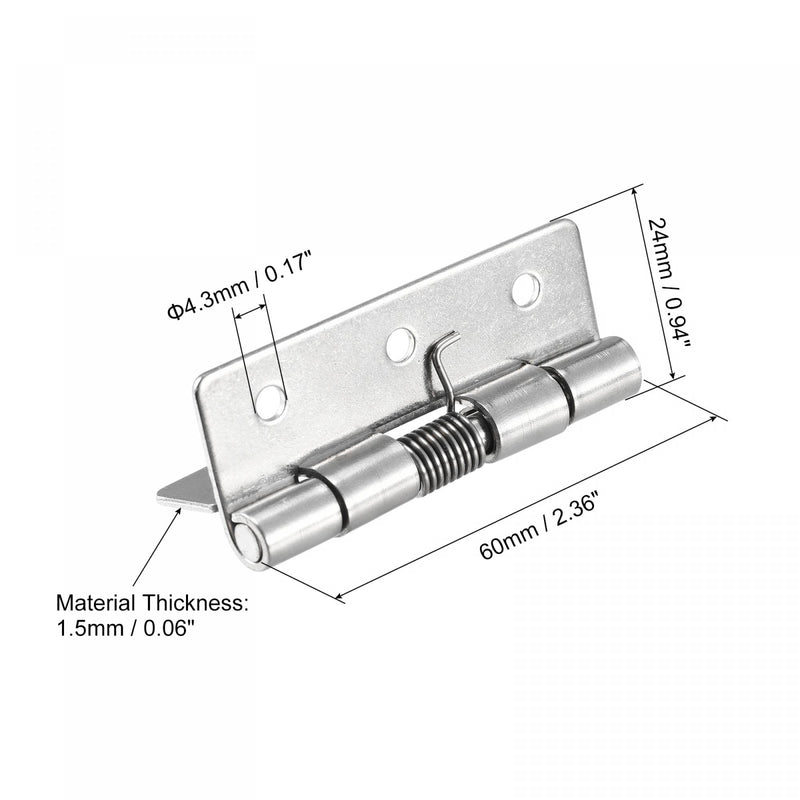  [AUSTRALIA] - uxcell Spring Loaded Hinges, 2.5" 304 Stainless Steel Self Closing Hinge for Cabinet