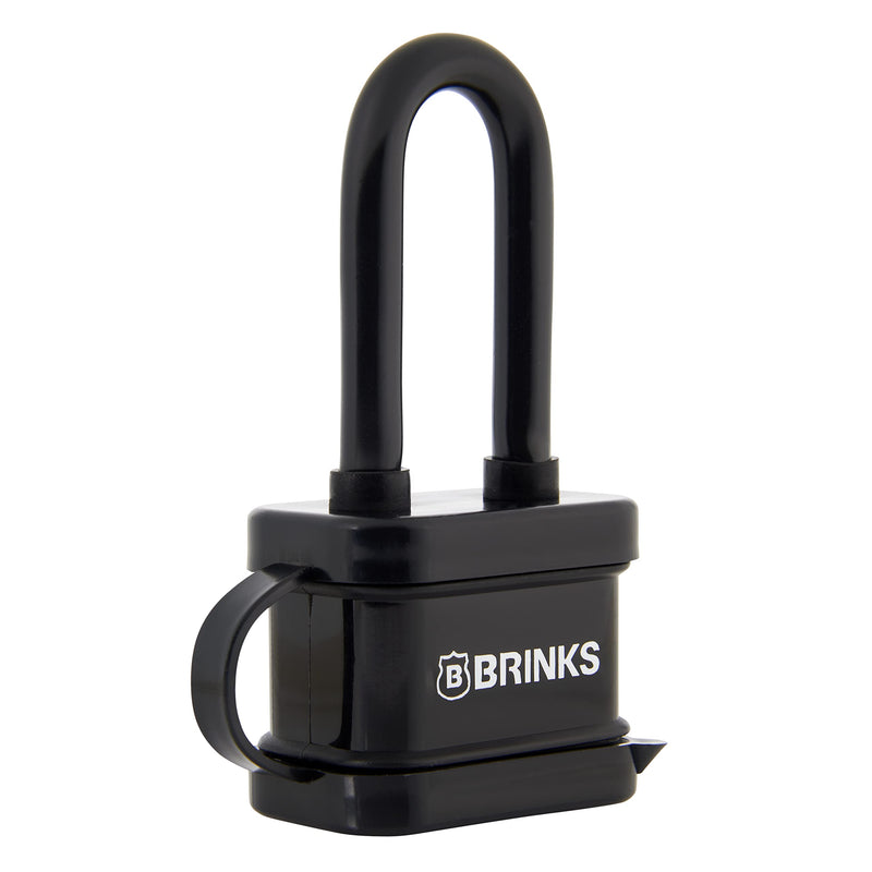  [AUSTRALIA] - BRINKS - 40mm Laminated Steel Weather Resistant Padlock with 2” Shackle - Vinyl Wrapped and Chrome Plated with Hardened Steel Shackle, 172-42051