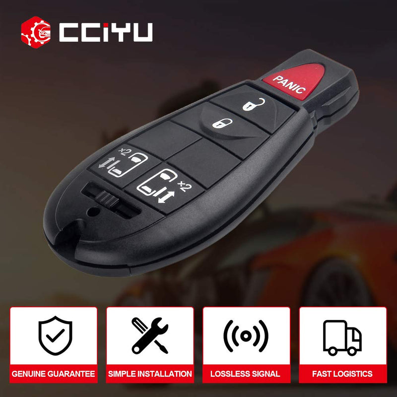 cciyu 1x 5 Buttons Keyless Entry Remote Fob Replacement for C hrysler 300 Town & Country for J eep Commander Grand Cherokee for V olkswagen Routan for D odge Challenger Durango M3N5WY783XF IYZ-C01C - LeoForward Australia