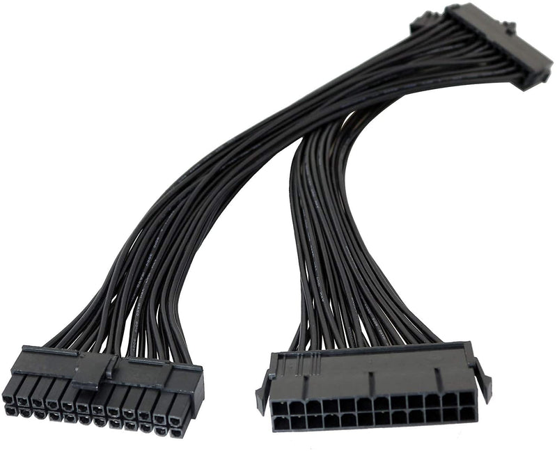  [AUSTRALIA] - Longdex ATX Extension Cable 2PCS 12.6 inches / 32 cm ATX Motherboard 24 Pin Male to 24 Pin Female Power Supply Extension Cable for Internal PC PSU Power