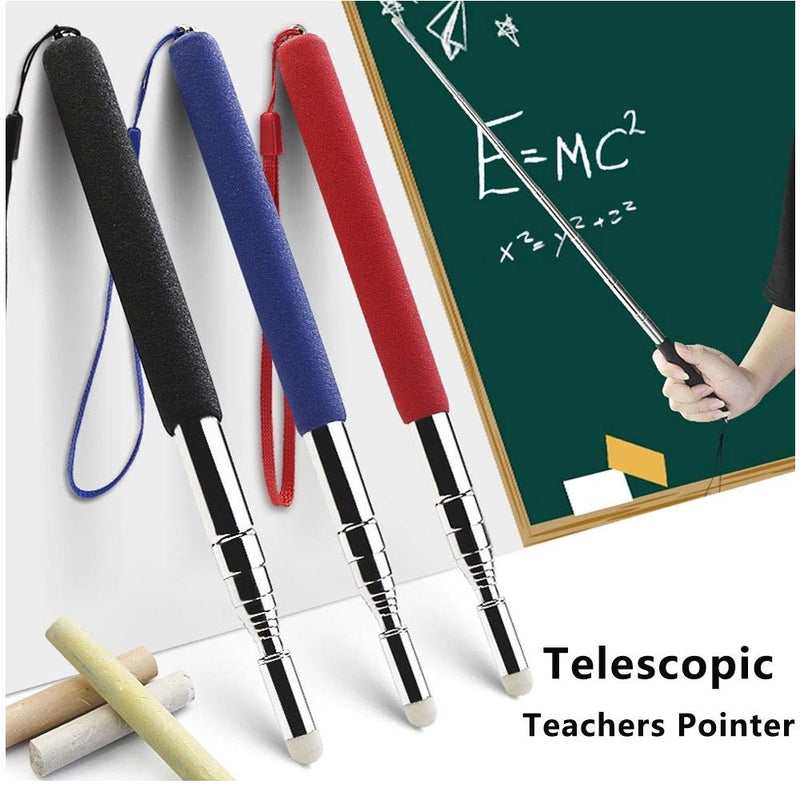  [AUSTRALIA] - Telescopic Teacher Pointer Stick with Hand Lanyard, Teaching Pointer for Classroom, Hand Pointer Extendable Pointer Stick Retractable Pointer Handheld Presenter Whiteboard Pointer (Blue)