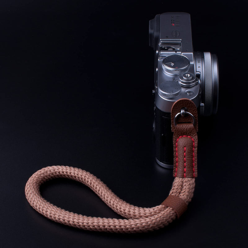  [AUSTRALIA] - VKO Soft Camera Hand Strap, Wrist Strap Compatible with Fujifilm X-T4 X-T30 X-T3 X-T20 X-T2 X100F X100 X100S X100T J5 J4 J3 A6100 A6600 A6400 A6000 Camera Coffee