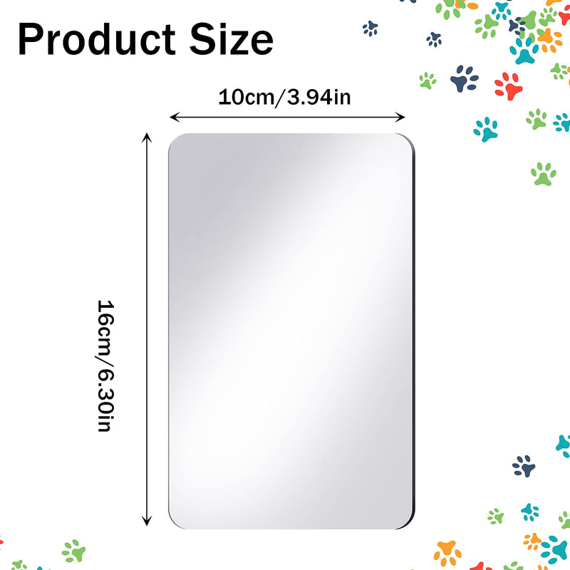  [AUSTRALIA] - 10 Pieces Plastic Mirror Acrylic Safety Mirror Sheets Non Glass Mirror Safety Mirrors for School Science Mirrors for Classroom Home, 6.3 x 3.94 Inch