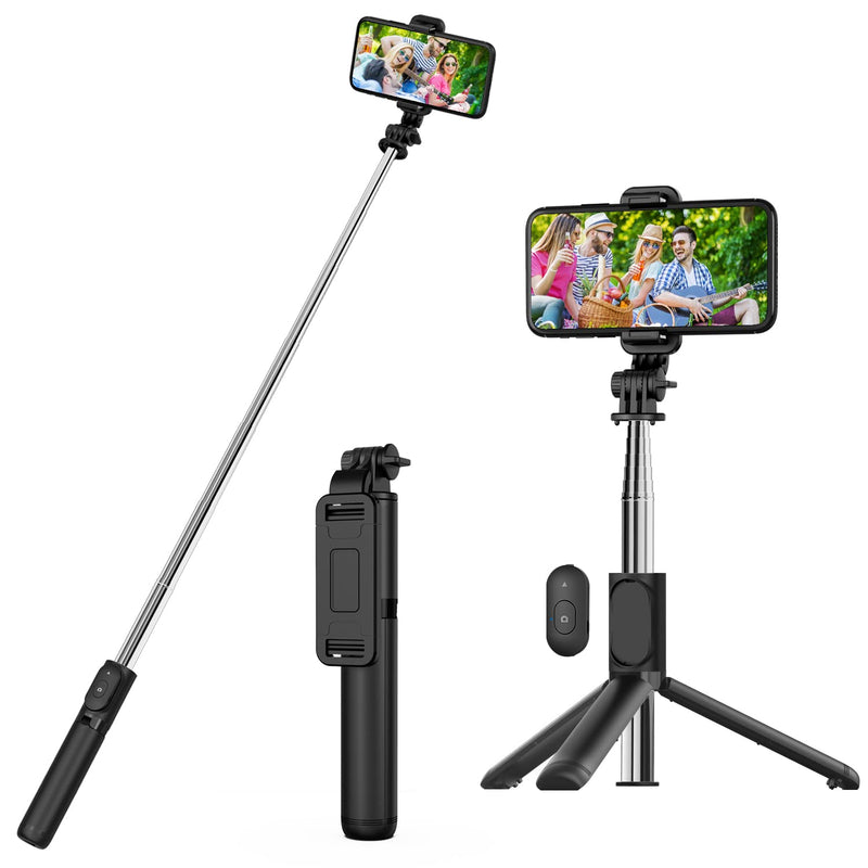  [AUSTRALIA] - Selfie Stick, Extendable Selfie Stick Tripod with Wireless Remote and Tripod Stand, Portable, Lightweight, Compatible with iPhone 14 13 12 Pro Xs Max Xr X 8Plus 7, Samsung Smartphone and More Regular