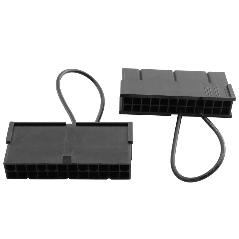  [AUSTRALIA] - DGZZI 24 Pin ATX PSU Bridge Tool 2PCS Black Power Supply Jumper Bridge Connector Plug Starter Start Up Switch