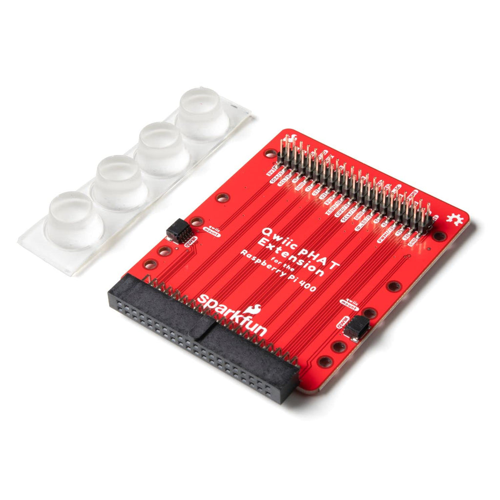  [AUSTRALIA] - SparkFun Qwiic pHAT Extension Compatible with Raspberry Pi 400 (not Included) - extends 40 pin headers to a Vertical Position - 10 mounting Holes - 2X Qwiic Connections