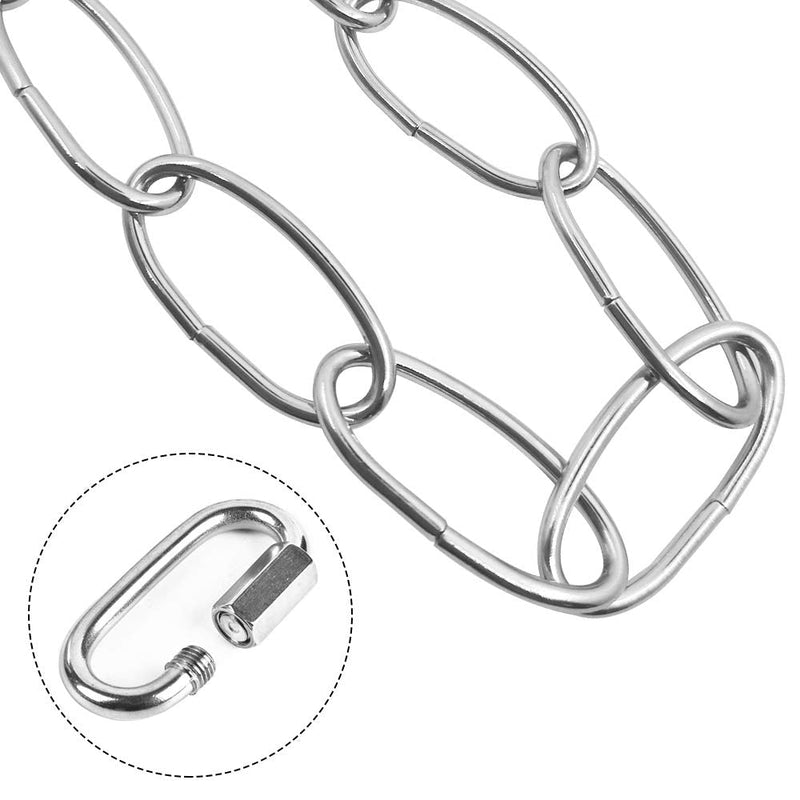  [AUSTRALIA] - 2 Pcs Chain Extension,Sonku 39 Inch Long Coated Iron Decorator Chain with 4 Pcs Connection Locks for Hanging Plants,Basket,Bird Feeder-Silver Silver