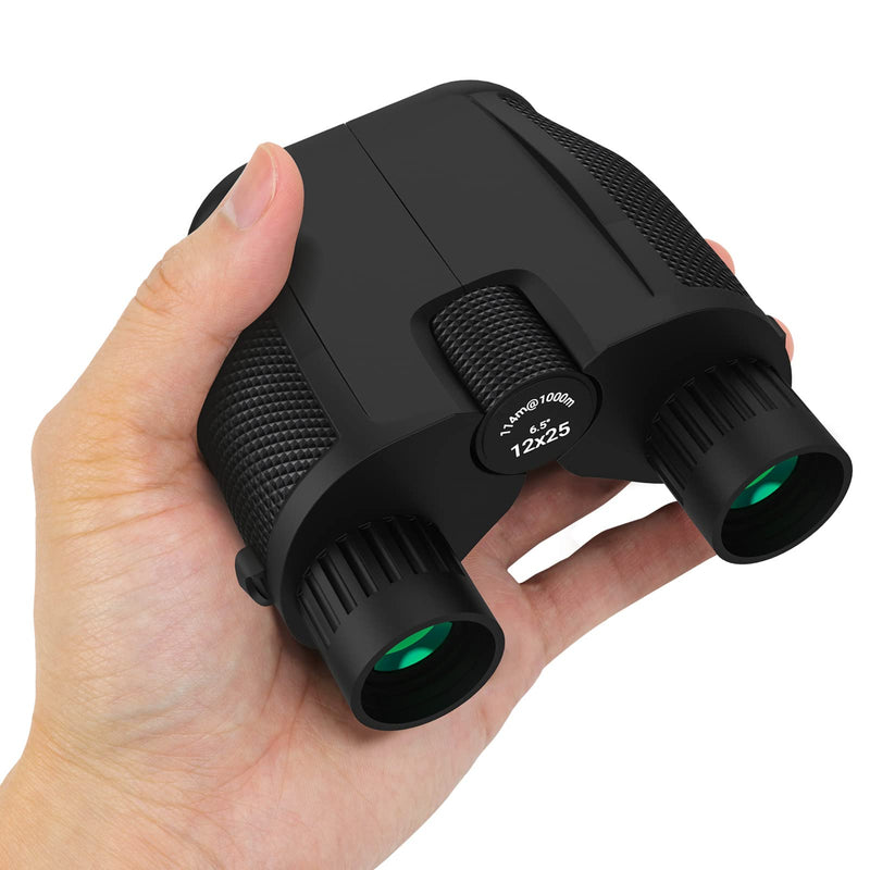  [AUSTRALIA] - 12X25 Compact Binoculars for Adults, Grand-Eyepiece BAK4 FMC High Power Binocs Lightweight for Bird Watching Sightseeing Traveling