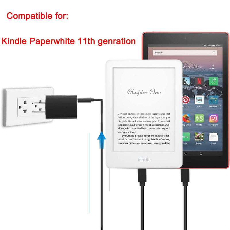  [AUSTRALIA] - 6.5Ft USB C Charger Compatible for Kindle Paperwhite 11th Generation,Kindle Paperwhite Signature Edition 2021