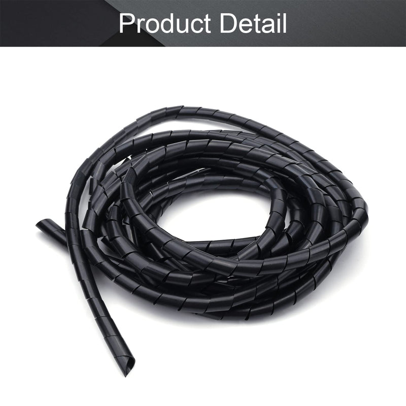  [AUSTRALIA] - Othmro Spiral Cable Wrap Spiral Wire Wrap Cord for Computer Electrical Wire Organizer Sleeve(Dia 14MM-Length 4.5M Black)