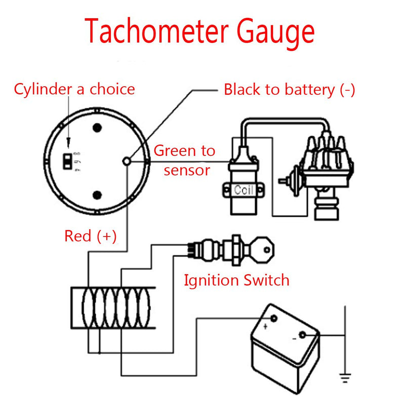  [AUSTRALIA] - ESUPPORT Car 2" 52mm Tacho Gauge Meter Kit RPM Automotive