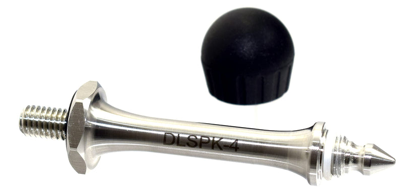  [AUSTRALIA] - Desmond DLSPK-4 Set of 3 91mm Stiletto Tripod Spike Feet Rustproof SS Stainless Steel RRS Compatible 3/8" Universal w Removable Covers Saltwater Safe