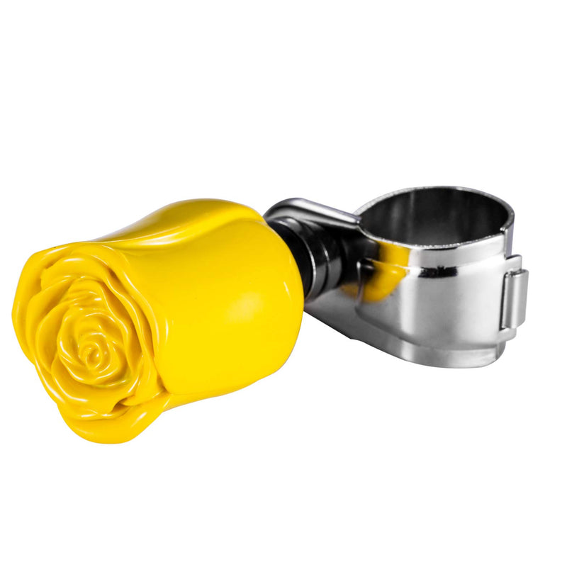  [AUSTRALIA] - Arenbel Steering Knob Yellow Rose Flower Suicide Spinner Driving Grip Knobs fit Most Universal Manual Steering Wheels