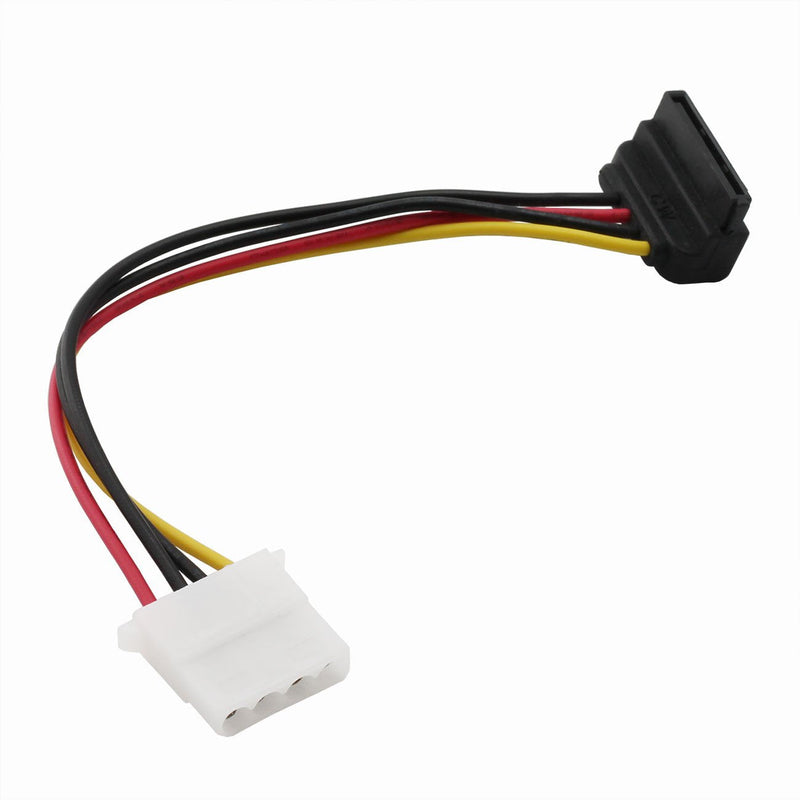  [AUSTRALIA] - ZRM&E 2PCS SATA 15-Pin Power Adapter Line IDE 4P Female to SATA 15 Pin Female Power Extension Cable IDE to SATA Connector Right Angle