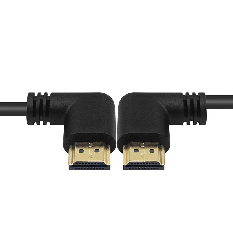 Poyiccot 90 Degree HDMI 2.0 Male to Male Cable, 1.5Ft / 50cm Gold Plated High Speed HDMI Male Right Angle to Male Left Angle Cable 60Hz, 4K 2K (M/M Left-Right) - LeoForward Australia