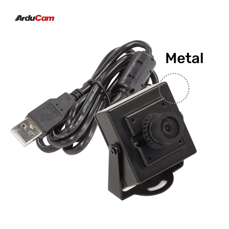  [AUSTRALIA] - Arducam 5MP Wide Angle USB Camera with Mini Metal Case, 1/4" CMOS OV5648 Mini UVC USB2.0 Video Webcam Without Microphone for Windows, Linux, Android, and Mac OS